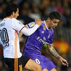 James Rodríguez, un hombre de asistencias ante el Valencia