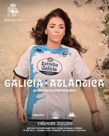 Lluvia de elogios para la original camiseta del Deportivo