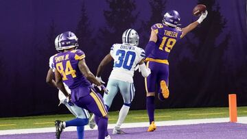 Thielen, líder de la NFL con 11 recepciones de anotación, es el sexto jugador que ingresa a la lista en Minnesota. El guardia Dru Samia aún no sale de ella.