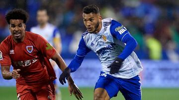 Luis Su&aacute;rez durante un partido con Real Zaragoza.