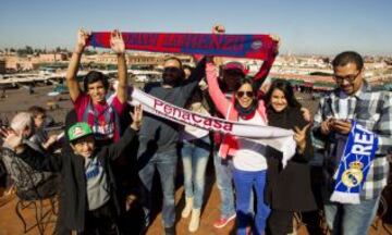 Buen ambiente entre aficiones antes de la final