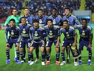 A pesar de no poder ya contar más con Álvaro Fidalgo y Saint Maximin, Jardine ya tendrá a Veiga a disposición, por lo que el América busca tres puntos de oro en casa. EFE/ Gustavo Amador