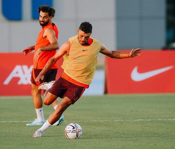 Luis Díaz volvió a entrenamientos en Liverpool. El colombiano hizo parte de la primera práctica del equipo de Jürgen Klopp en Dubái.