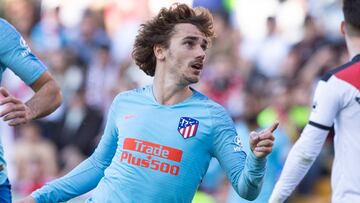 Griezmann celebra su gol al Rayo.