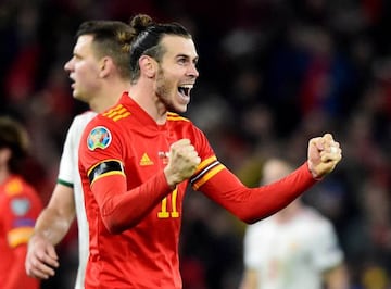 Happy Dragon | Wales' Gareth Bale celebrates after the match against Hungary.