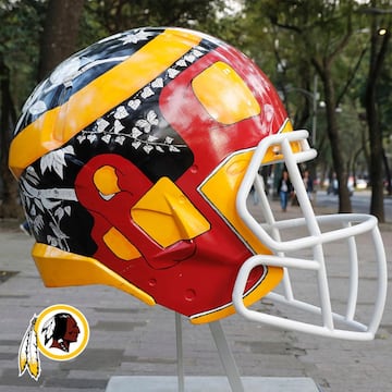 Los 32 cascos de los equipos de la NFL en versión artística