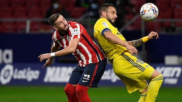Héctor Herrera durante el partido contra el Cádiz.