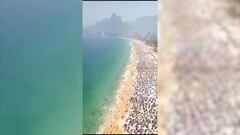 Las altas temperaturas en Brasil causan multitudes en playas