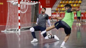 Entrenamiento de la selección española previo a la Eurocopa.