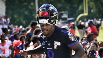 Lamar Jackson con los Ravens