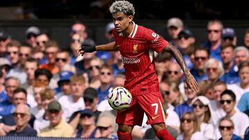 Luis Díaz, por su partido número 100 en Liverpool