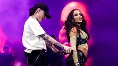 Peso Pluma and Anitta performing at Coachella 2024 / Getty Images