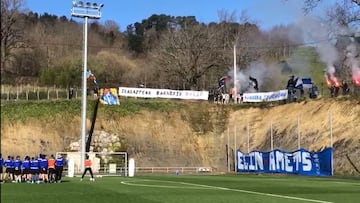 La afición de la Real irrumpe en el entrenamiento: así se preparan para la batalla del Leipzig