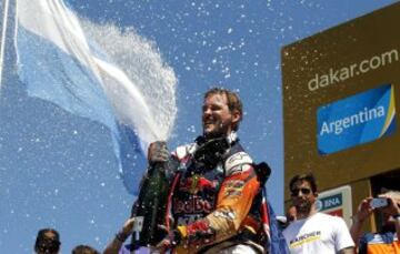 El piloto australiano Toby Price (KTM), que se ha proclamado campeón del Rally Dakar 2016 en la categoría de motos.