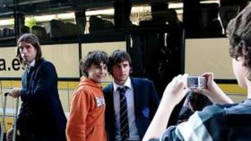 <b>LLEGADA A BILBAO. </b>La expedición del Almería se instaló en el hotel NH a media tarde.