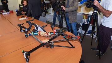 Imagen de la bicicleta con motor que se le encontró a Cyril Fontayne durante una carrera ciclista el pasado mes de octubre.