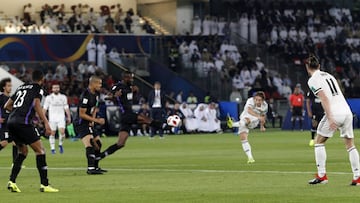 El golazo en abu dhabi. Modric hizo el 1-0 al Al Ain con este zurdazo desde fuera del &aacute;rea.