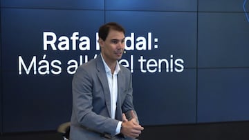 El extenista español Rafa Nadal, durante su visita a la UAX Rafa Nadal School of Sport.