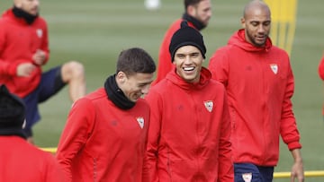 Entrenamiento del Sevilla. 