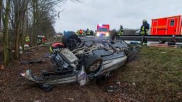 Estado en que quedó el coche en el que viajaba Malanda