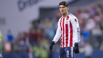 Alan Puluido, delantero de las Chivas. 