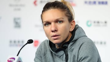 La tenista rumana Simona Halep, durante una rueda de prensa.