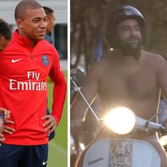 Neymar y Mbappé "obligan" a un seguidor del PSG a ir desnudo por París