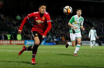 Soccer Football - FA Cup Fourth Round - Yeovil Town vs Manchester United - Huish Park, Yeovil, Britain - January 26, 2018   Manchester United’s Alexis Sanchez in action   Action Images via Reuters/Paul Childs