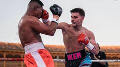 El púgil vasco Iker Fernández en su último combate.