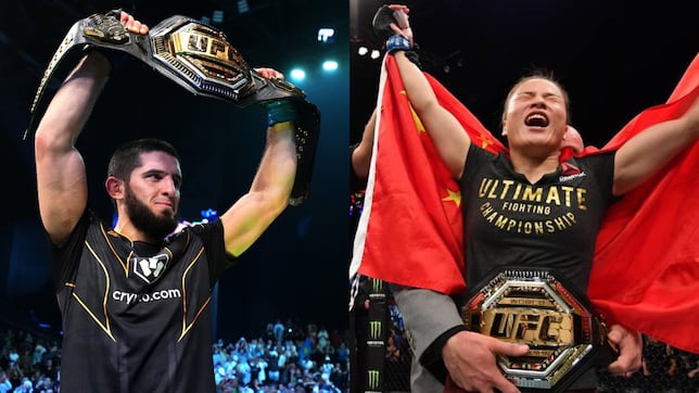 La lucha por ser doble campeón: Makhachev y Zhang, la primera cartelera de UFC con doble disputa