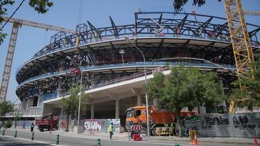 Las obras del nuevo estadio del Barcelona.
