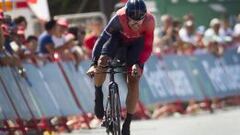 Fabian Cancellara finalizando la contrarreloj.