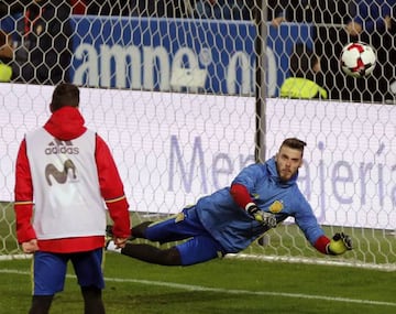 David De Gea, in training with Spain last week.