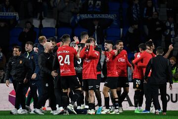 Celebración de los jugadores del Mallorca.