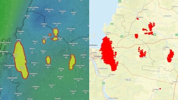 El mapa de los incendios forestales en Biobío: Concepción, Tomé, Penco, Lirquén...