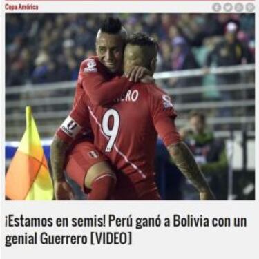 Así cubrió la prensa peruana el triunfo de su selección