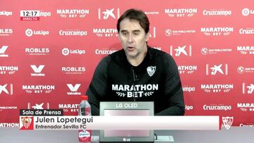 Lopetegui, sobre el derbi sevillano: "¿Favoritos? Las cosas se muestran en el campo"