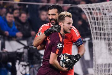 Gianluigi Buffon and Ivan Rakitic.