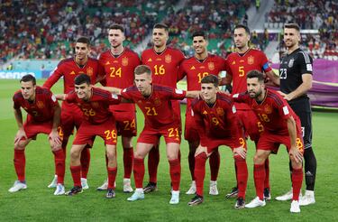 Once inicial de España en el partido contra Costa Rica del Mundial de Qatar 2022.