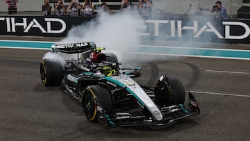 Formula One F1 - Abu Dhabi Grand Prix - Yas Marina Circuit, Abu Dhabi, United Arab Emirates - December 8, 2024 Mercedes' Lewis Hamilton in his car after finishing fourth in his last race for Mercedes REUTERS/Hamad I Mohammed