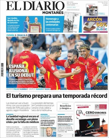 La prensa, ilusionada con la victoria de España