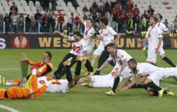 14 de mayo de 2014, final de la Europa League entre el Sevilla y el Benfica disputada en Turín. El Sevilla ganó en la tanda de penaltis por 4-2.