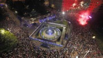 Imagen de la hinchada del Eibar celebrando el ascenso a Primera.