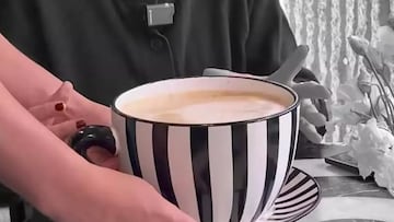 La primera cafetería de Madrid que sirve el café en tazas de 3 litros: “Solo tienen 10 unidades”