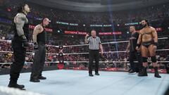 Roman Reigns, Undertaker, Shane McMahon y Drew McIntyre, en Extreme Rules.