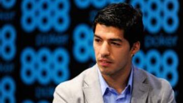 FILE - JULY 11, 2014: Liverpool and Barcelona agree deal for striker Luis Suarez on July 11, 2014. BARCELONA, SPAIN - MAY 14:  Luis Suarez of Liverpool faces the media during the presentation as new Ambassador for 888poker on May 14, 2014 in Barcelona, Spain.  (Photo by David Ramos/Getty Images)