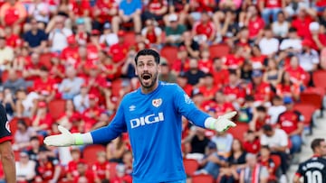 Augusto Batalla, durante el partido de LaLiga en Son Moix.