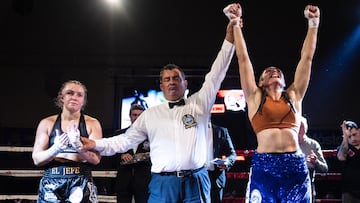 Marian Herrería y Almudena Álvarez en el combate por el EBU del peso superpluma.