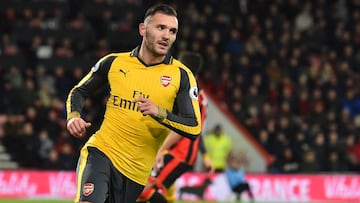 Lucas P&eacute;rez, jugador del Arsenal. 