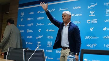Pellicer, en su despedida como entrenador del Málaga.